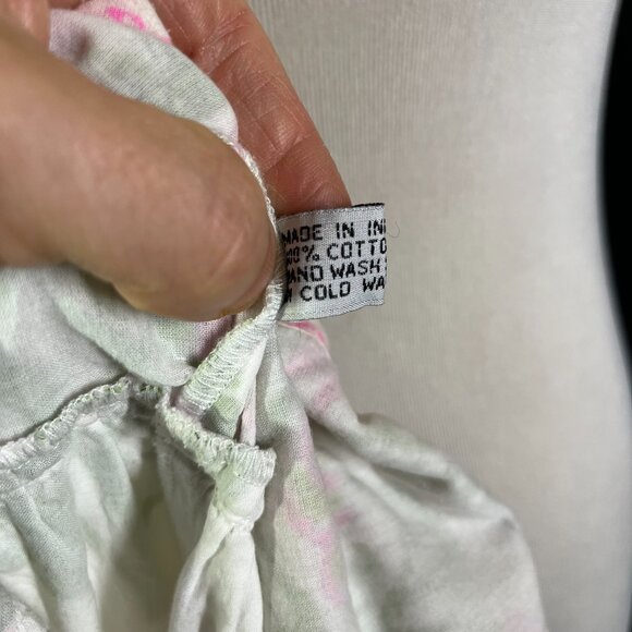 Juliet Dunn Size M? Tie-Shoulder Poppy Dress Button-Front Lined Pockets Cotton - Picture 16 of 16